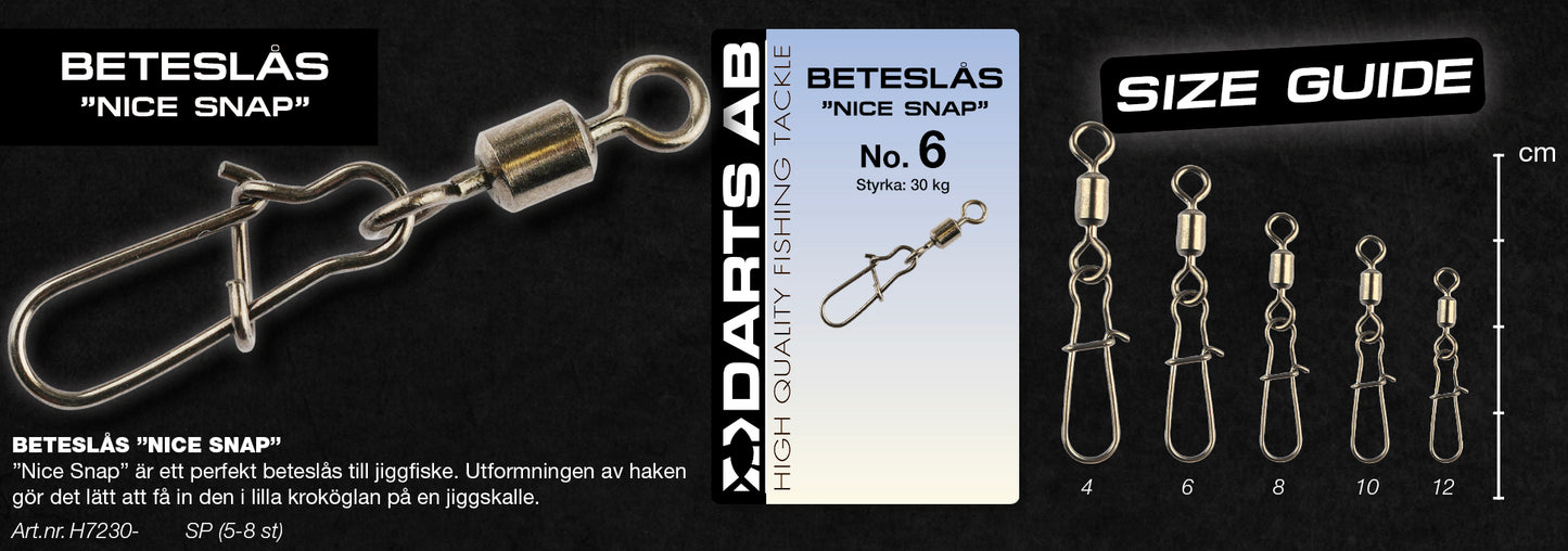 Beteslås "Nice Snap" no10 8-pack