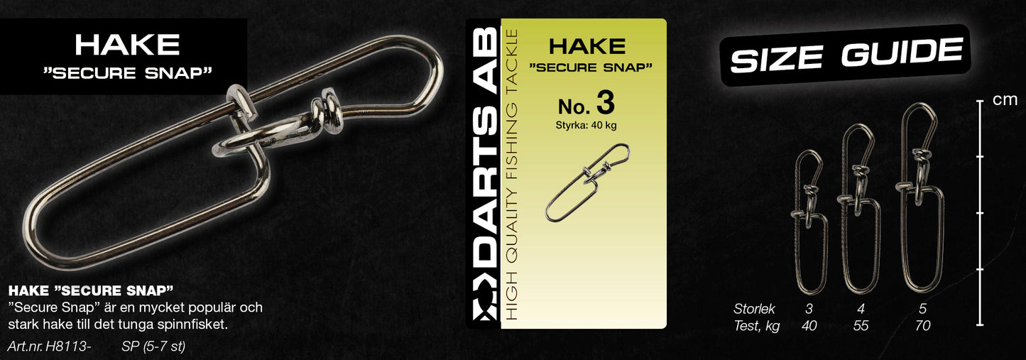 Beteslås "Secure Snap" no4 6-pack
