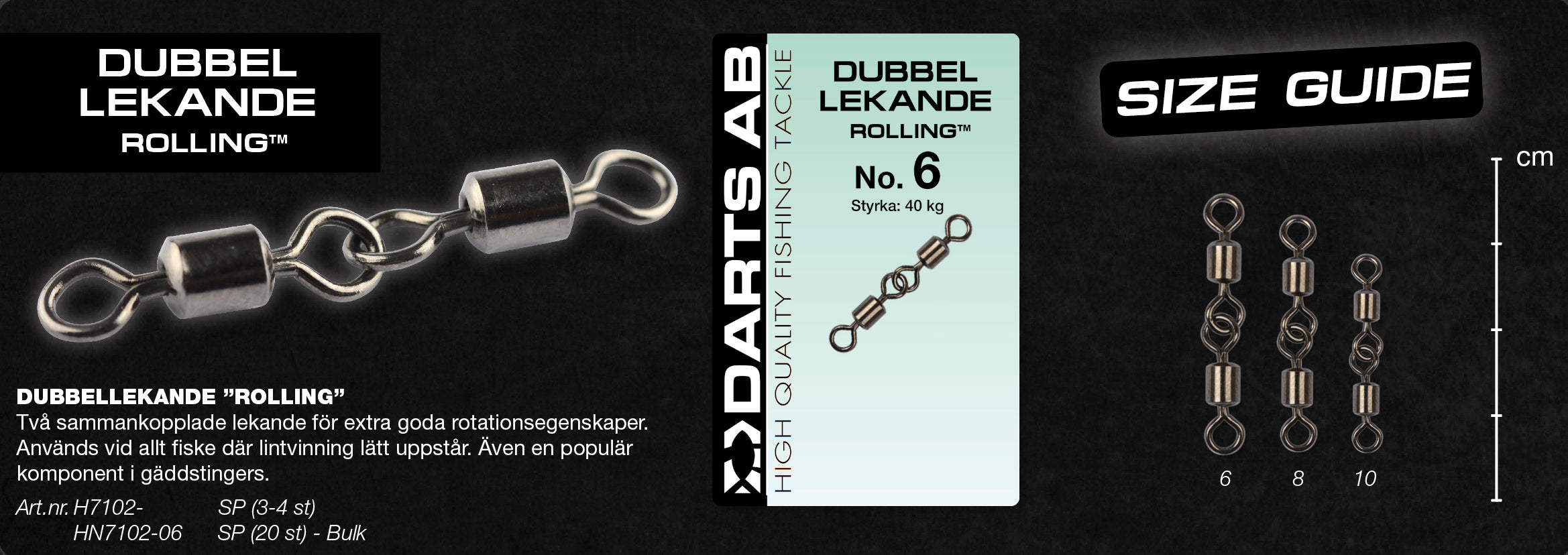 Lekande "Double Rolling" no10 4-pack
