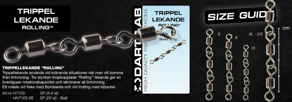 Lekande "Triple Rolling" no8 3-pack