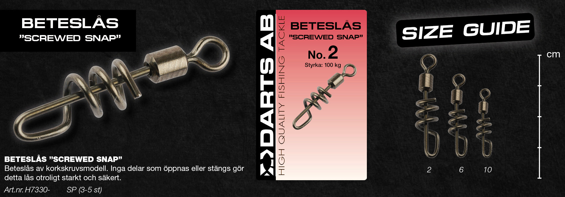 Beteslås "Screwed Snap" no10 5-pack