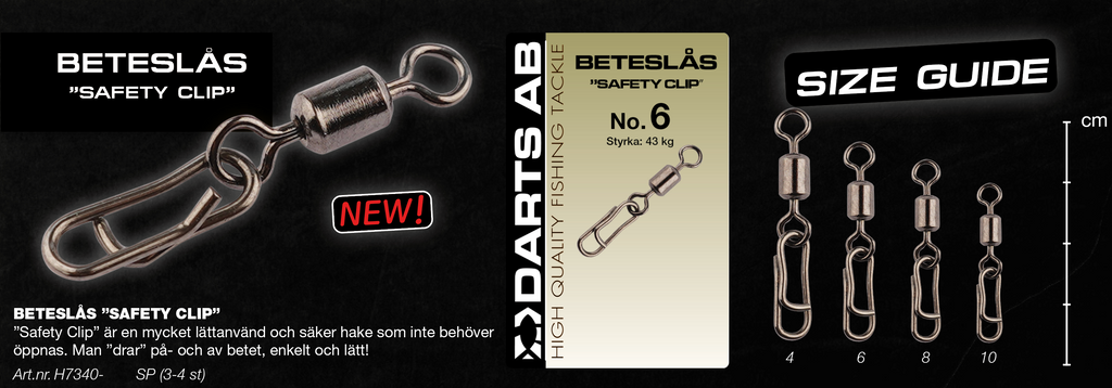 Bait lock "Safety Clip" no6 5-pack