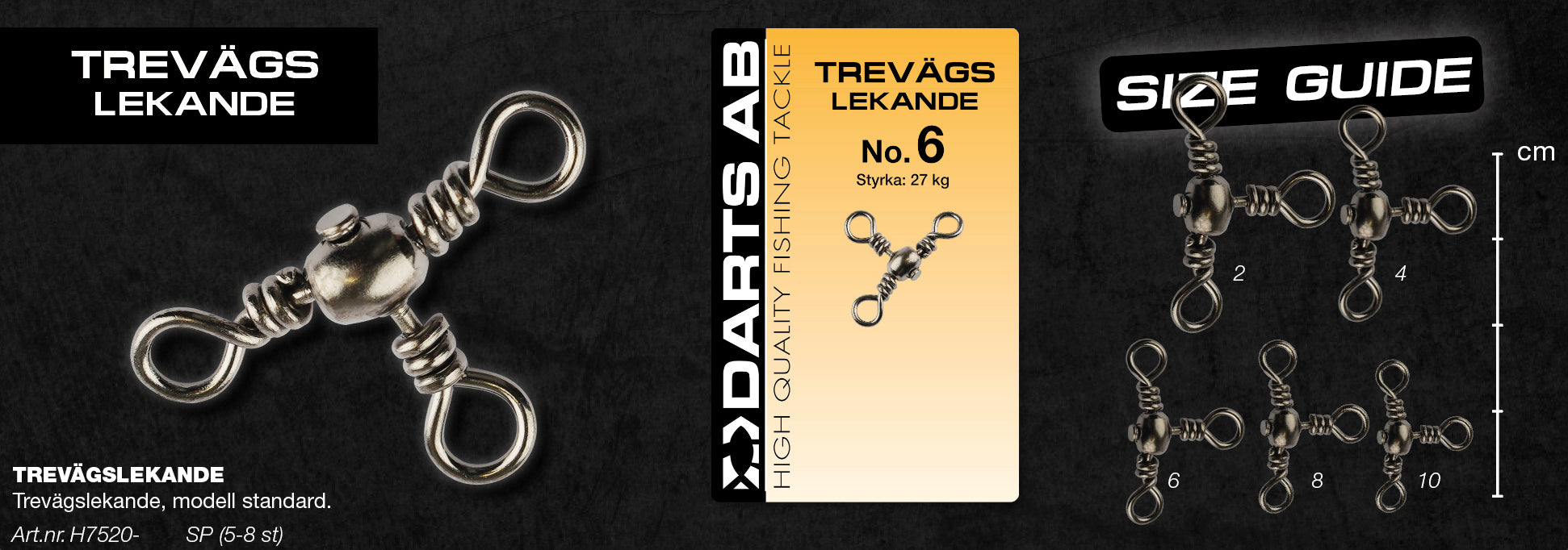 Lekande "3-vägs" no10 8-pack