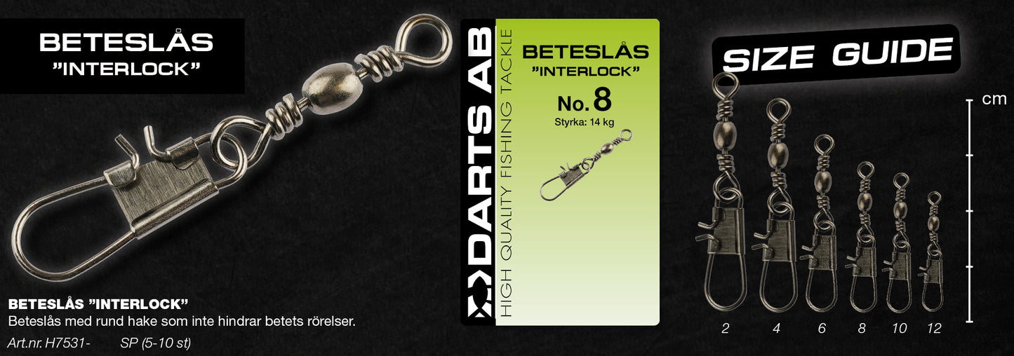 Beteslås "Interlock" no12 10-pack