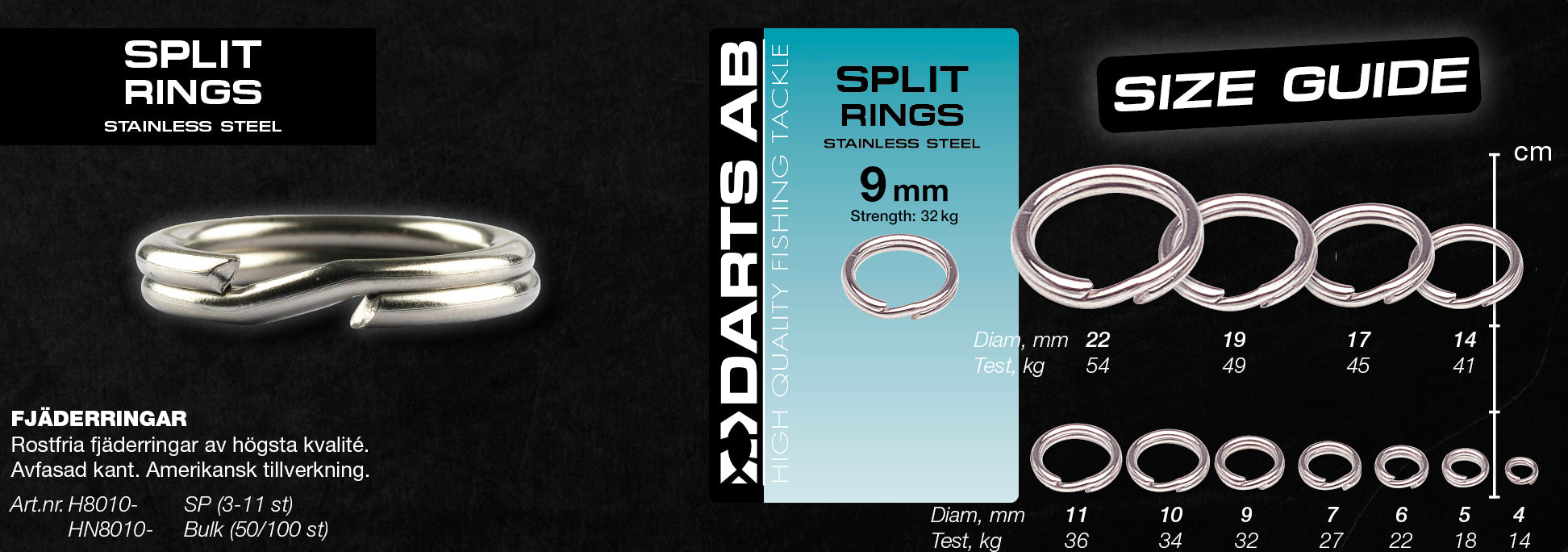 Splitring 9mm 10-pack