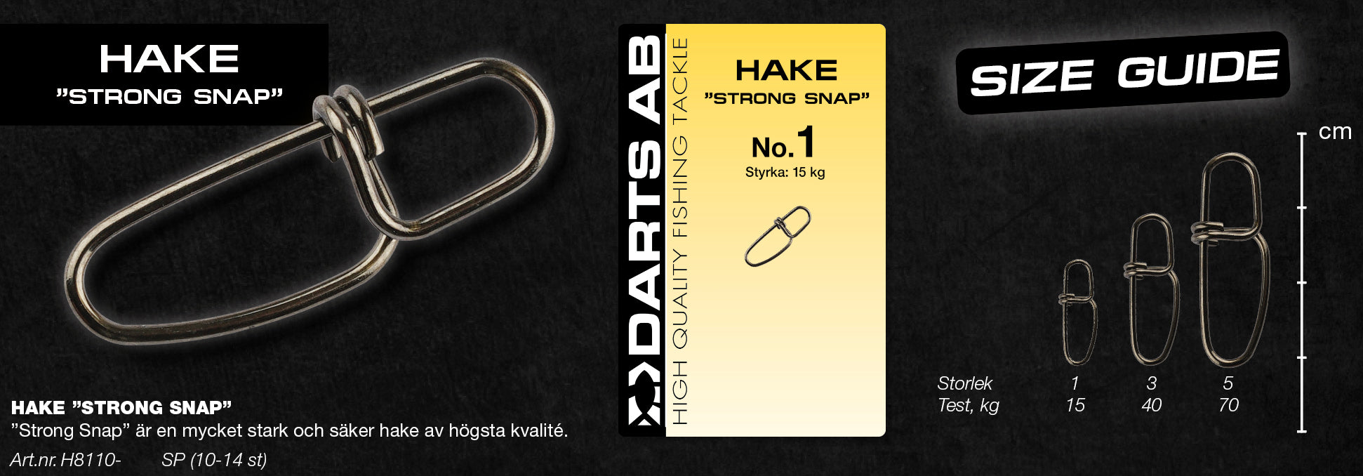 Beteslås "Strong Snap" no1 14-pack