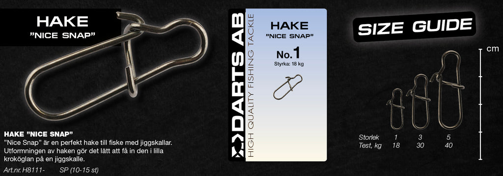 Bait lock "Nice Snap" no1 15-pack