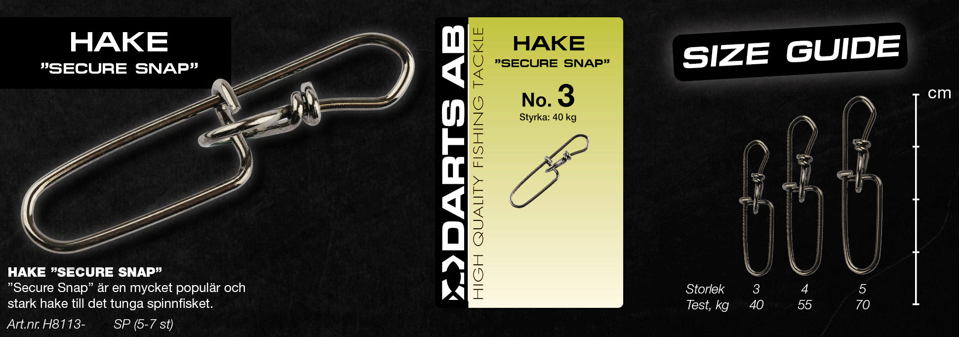 Beteslås "Secure Snap" no3 7-pack